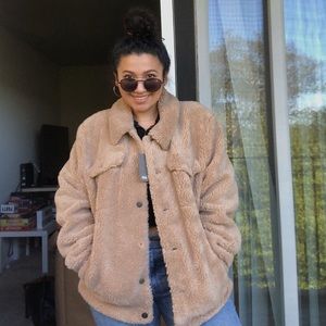 New tan/light brown teddy jacket